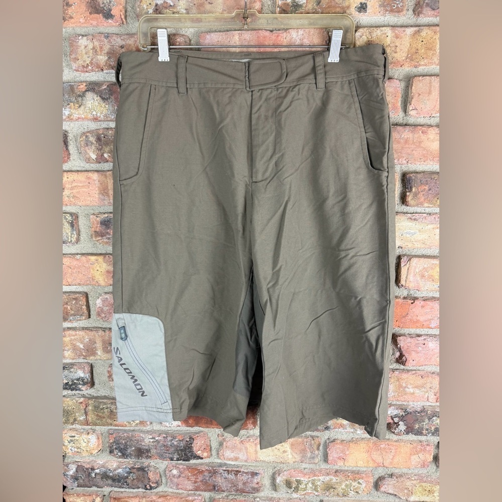 SALOMON Actilite Nylon Stretch Shorts Tan Waist 34